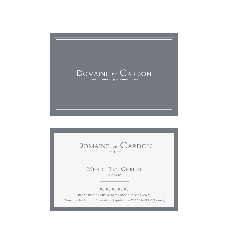 carte-de-visite domaine de cardon